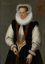 Porträt von Marie de Huelstre, Ehefrau von Willem van Vyve